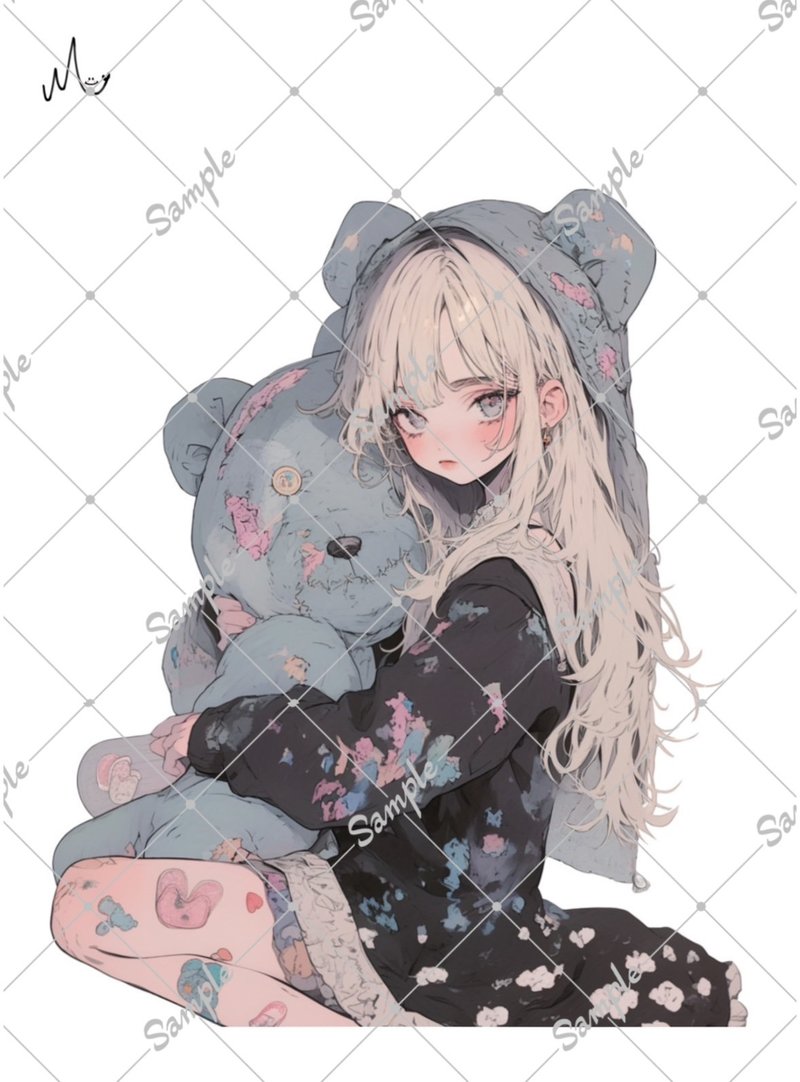 オリジナル人物ステッカー - 貼紙 - 紙