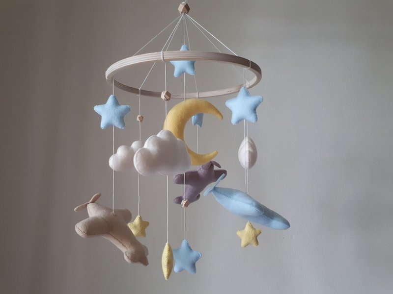 用於托兒所裝飾的嬰兒床移動設備 新手爸媽 週歲禮物 - 寶寶/兒童玩具/玩偶 - 環保材質 藍色