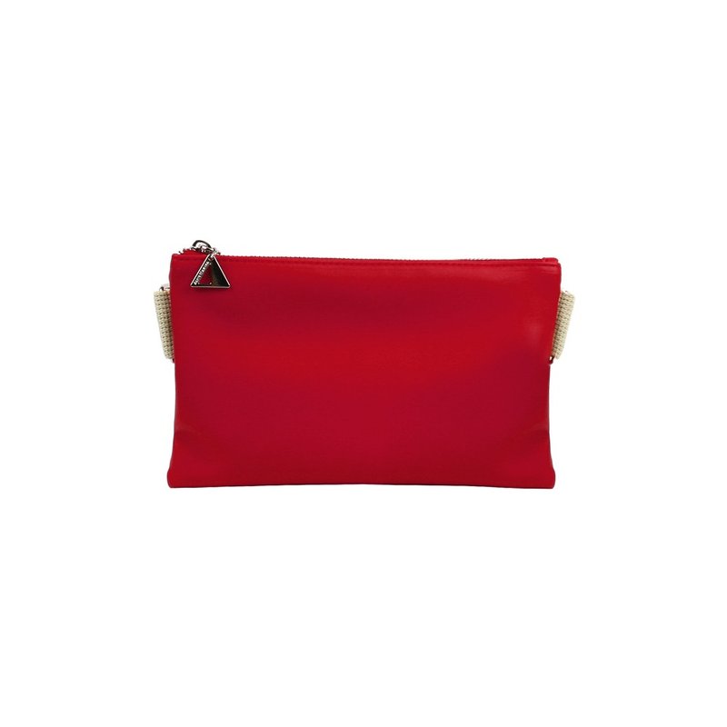 Alice Martha LOGO Web Side Backpack-Red