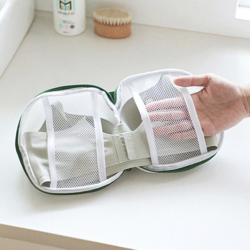 日本霜山 胸罩內衣專用防纏繞抗變形洗衣袋/護洗袋-3入 - 其他 - 其他材質 白色