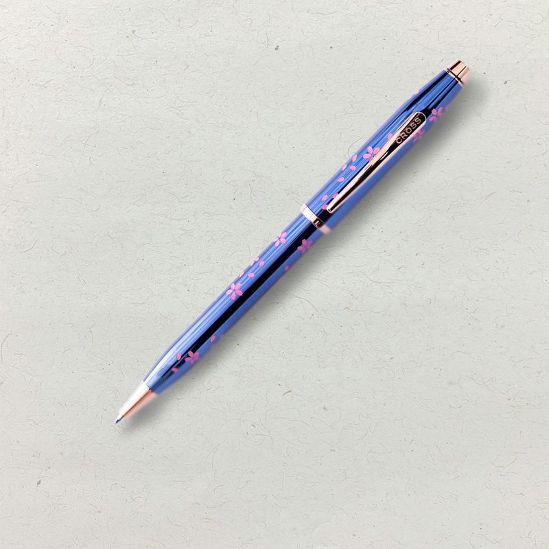 【CROSS】Century II 世紀櫻花藍玫瑰金原子筆(原廠正貨) - 原子筆/中性筆 - 其他材質 藍色