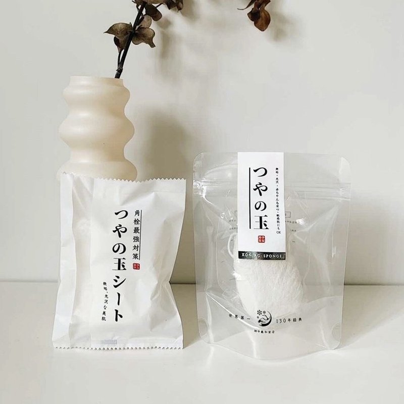 【預購】日本限量手作 洗顏蒟蒻海綿x 3 贈淨膚蒟蒻片x 3 - 刮痧板/臉部按摩 - 其他材質 白色