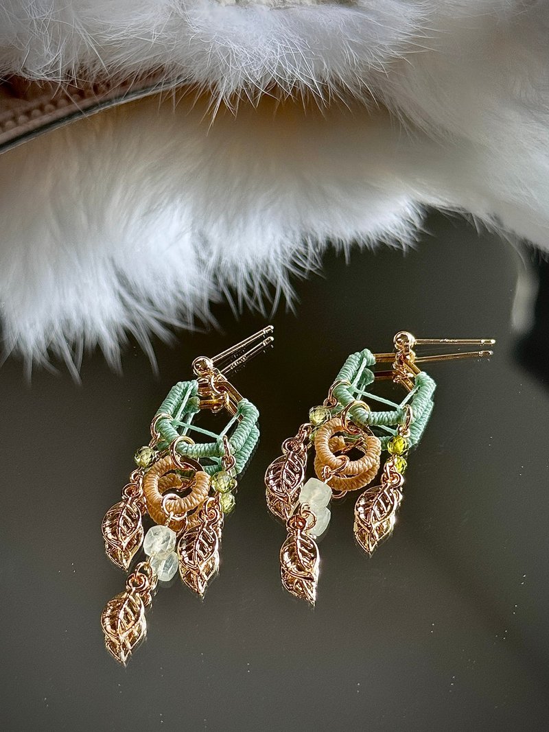 手工捕夢網耳環 - 耳環/耳夾/耳骨夾 - 銅/黃銅 多色