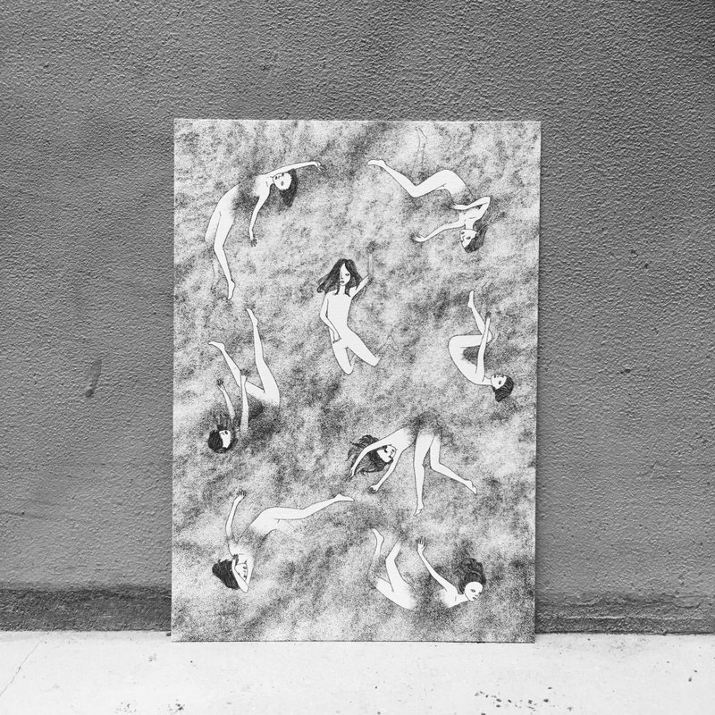 Silent black and white postcards