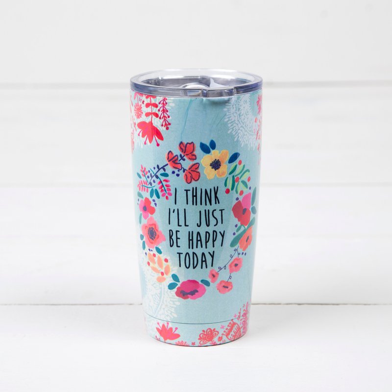 Stainless steel double cup - Happy Today ∣ WB008