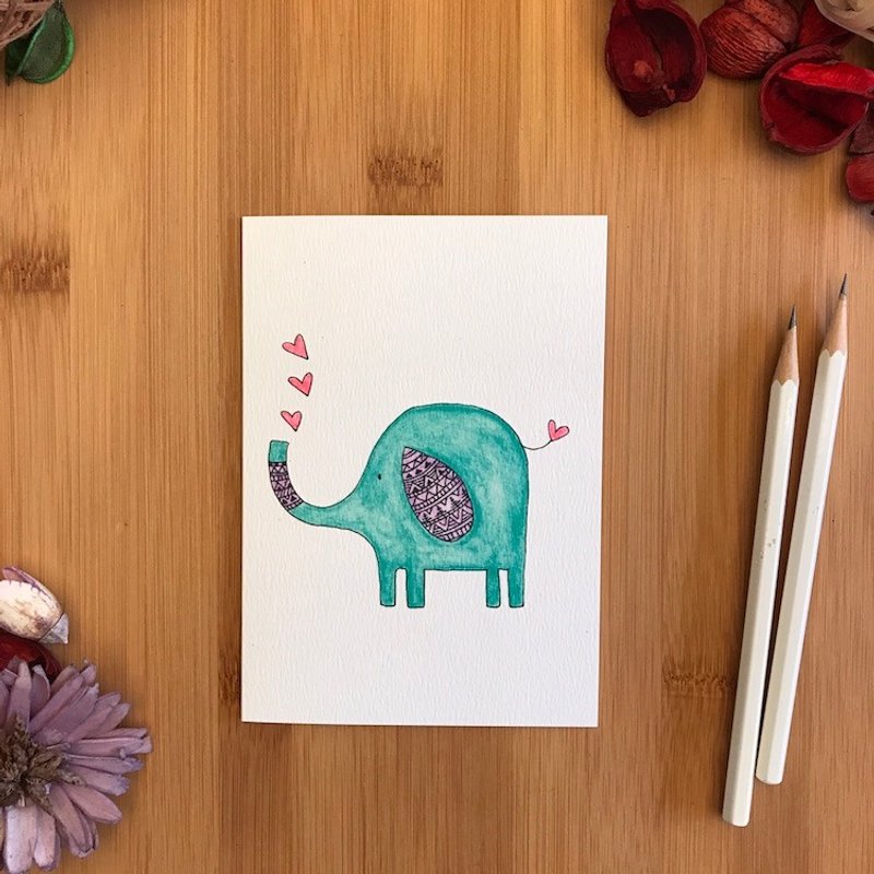【LITTLE DIFFERENCE】ELEPHANT HEARTS GREETING CARD