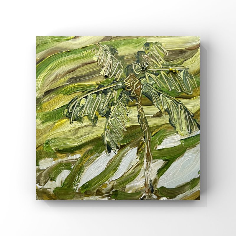 Bali Painting Palm Bali Rice Fields Art Rice Terraces Asian Landscape Indonesia - 海報/掛畫/掛布 - 其他材質 綠色