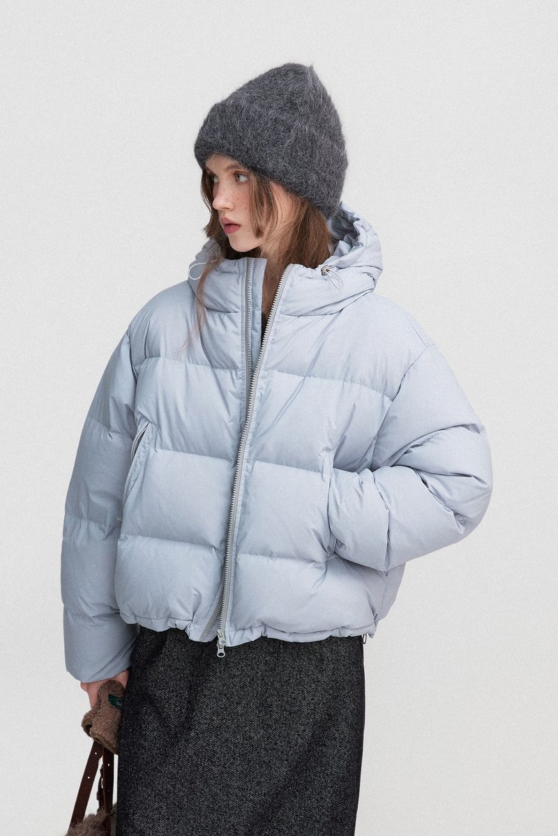 暖暖泡 / 連帽面包羽絨服 / 90白鴨絨 - 女大衣/外套 - 其他材質 多色