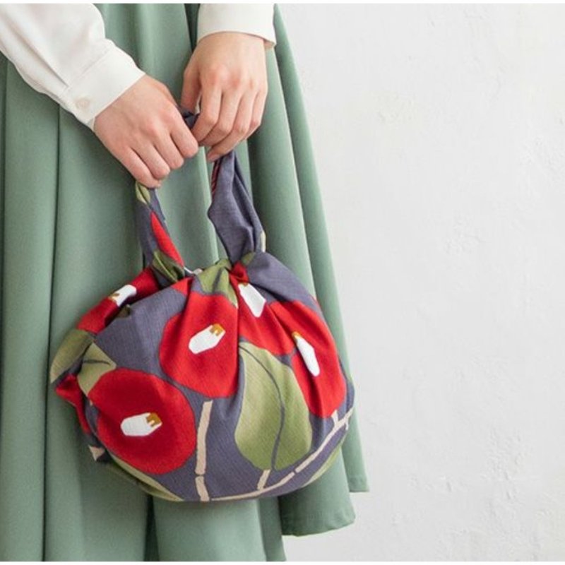 京都風呂敷包巾-竹久夢二 二四巾-樁-藍灰 - 手帕 - 棉.麻