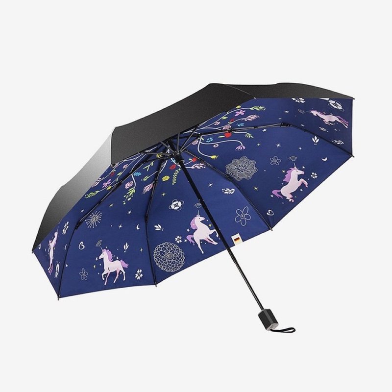 Boy Folding Umbrella - By3022 Unicorn