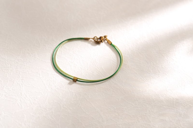 Charlene Traction - Very Fine Silk Hand Strap 07b Double Line Bicolor - Hand Made Bracelet Bracelet Pair Chain Anklet