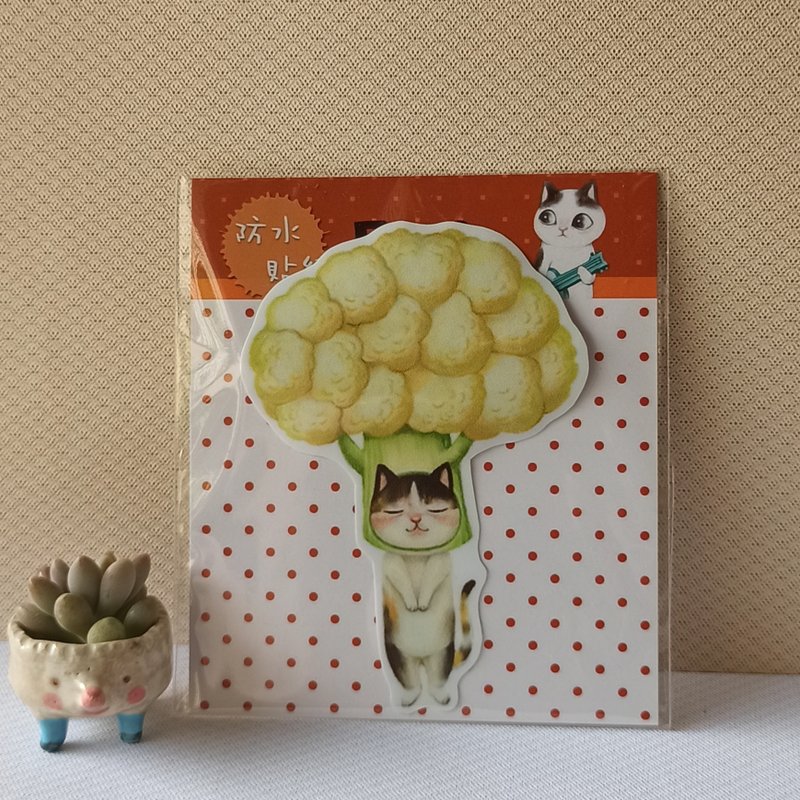Fish cat / waterproof stickers / romantic love songs come first