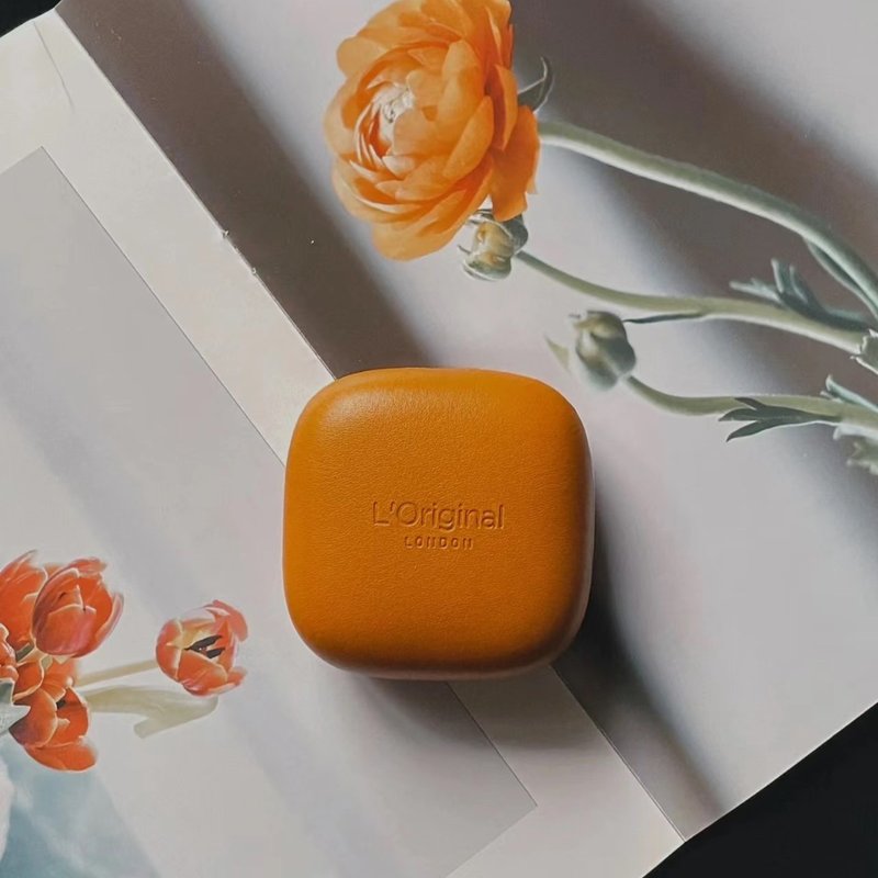 英國L'Original頂級牛皮車用香氛機禮盒-琥珀橙【官方總代理】 - 香氛/精油/擴香 - 真皮 橘色