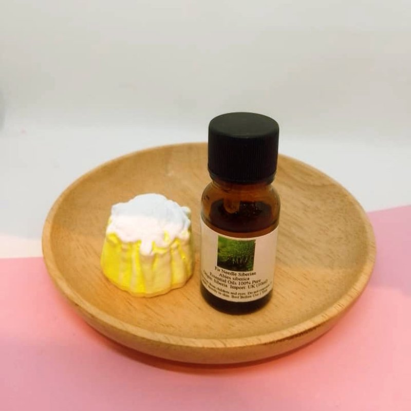 Pure plant essential oil (Siberian fir) with shaomai shaped diffuser stone