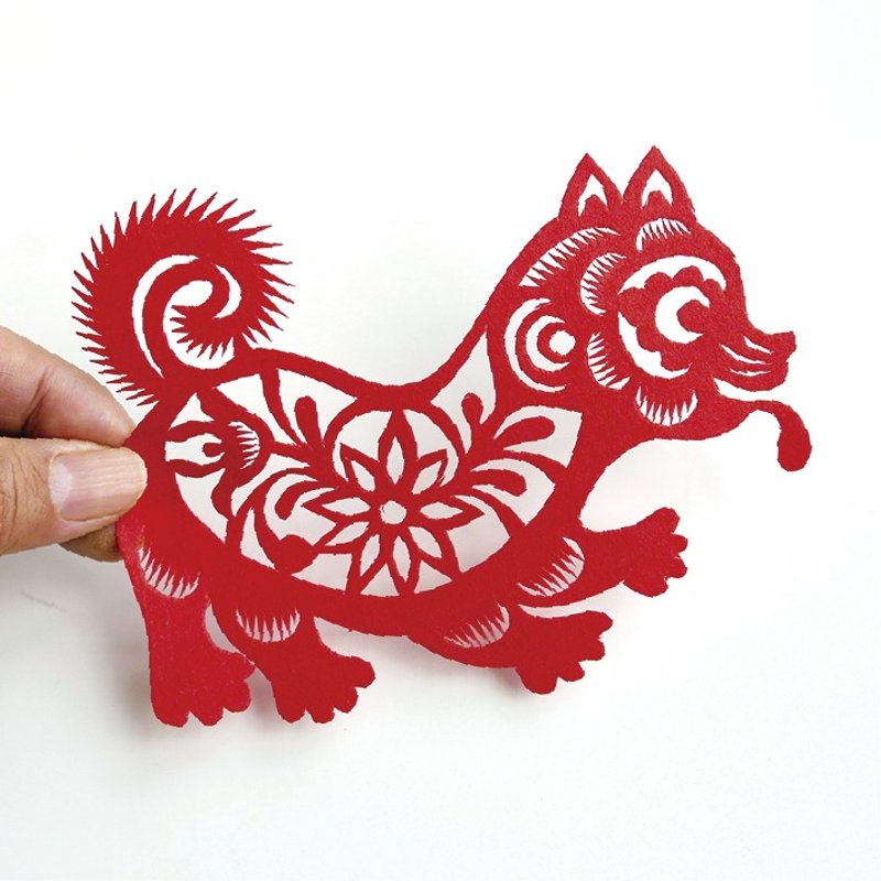 Flower dog cut paper go23