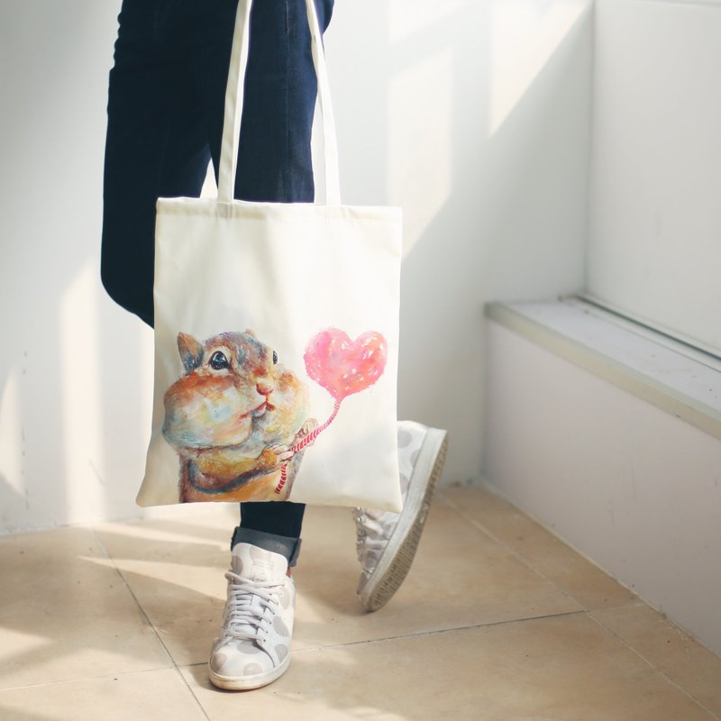 Totebag 防水布料 TB-006 松鼠嘟嘟
