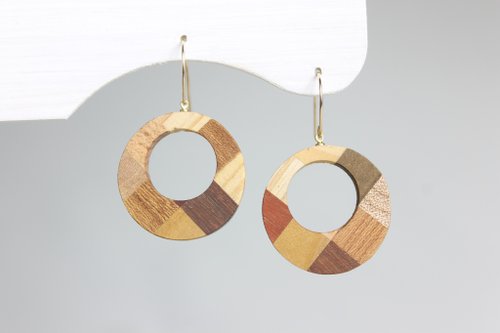New Parquet Round Earrings