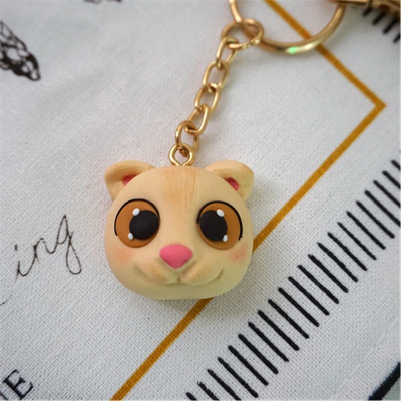 折耳貓 鑰匙圈 動物飾品 軟陶 純手工