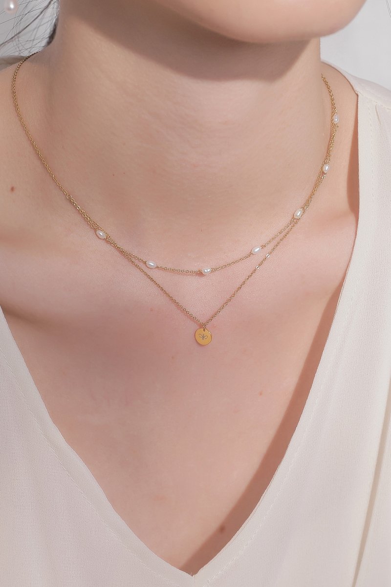 【設計師CODE系列】悠長謎語。白鋼項鍊 - 項鍊 - 不鏽鋼 金色