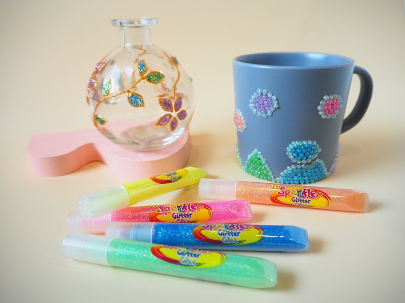 【愛玩色創意館】3D 亮彩顏料15色組 手工藝卡片 玻璃彩繪 飾品 - 其他 - 其他材質 多色