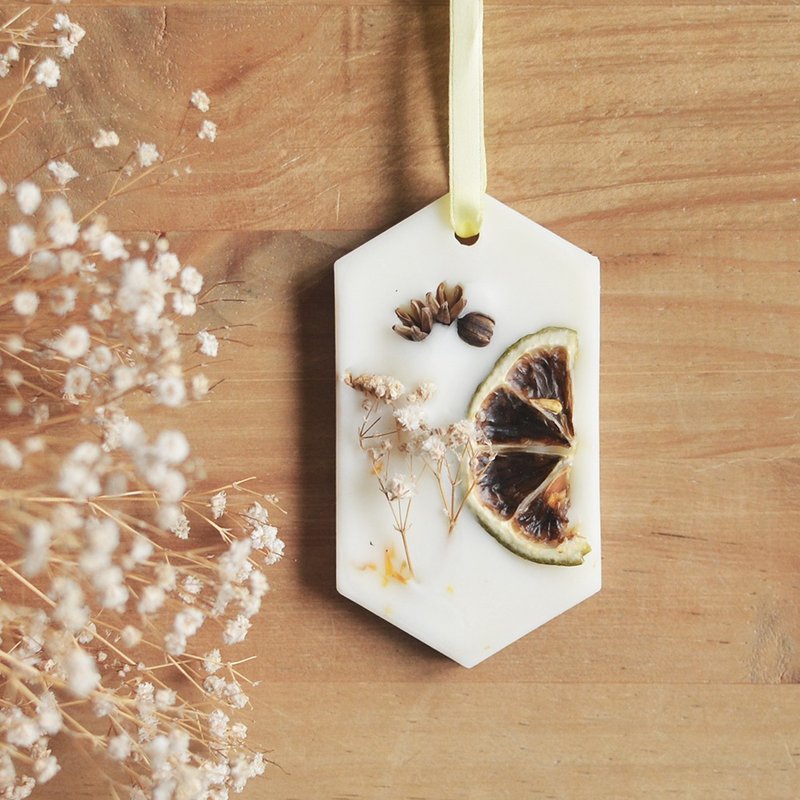 蕾梦园凝香蜡片 - Personal space fragrance, fresh lemon and orange flower, hexagonal fragrant brick