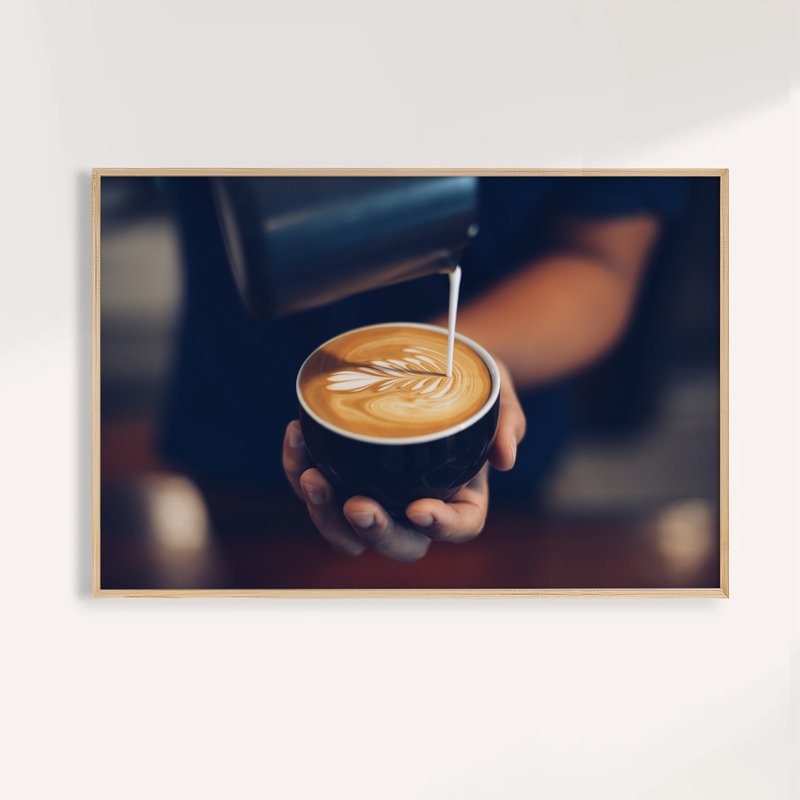 咖啡時光 Latte Moment / 咖啡拉花攝影掛畫 畫芯 海報 - 海報/掛畫/掛布 - 紙