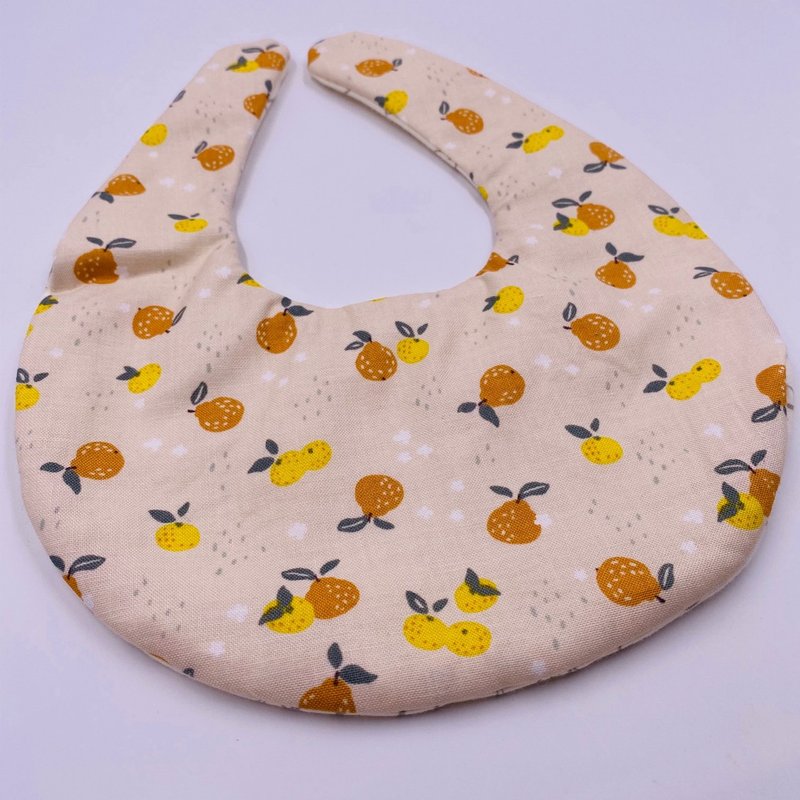 大桔大利圍兜 二重紗 口水巾  彌月禮 - 圍兜/口水巾 - 棉.麻 橘色