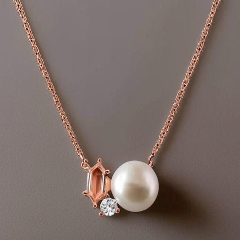 【美鑽銀飾】925純銀鍍玫瑰金鋯石珍珠手鍊 | 柔光閃耀  優雅恆久 - 手鍊/手環 - 珍珠