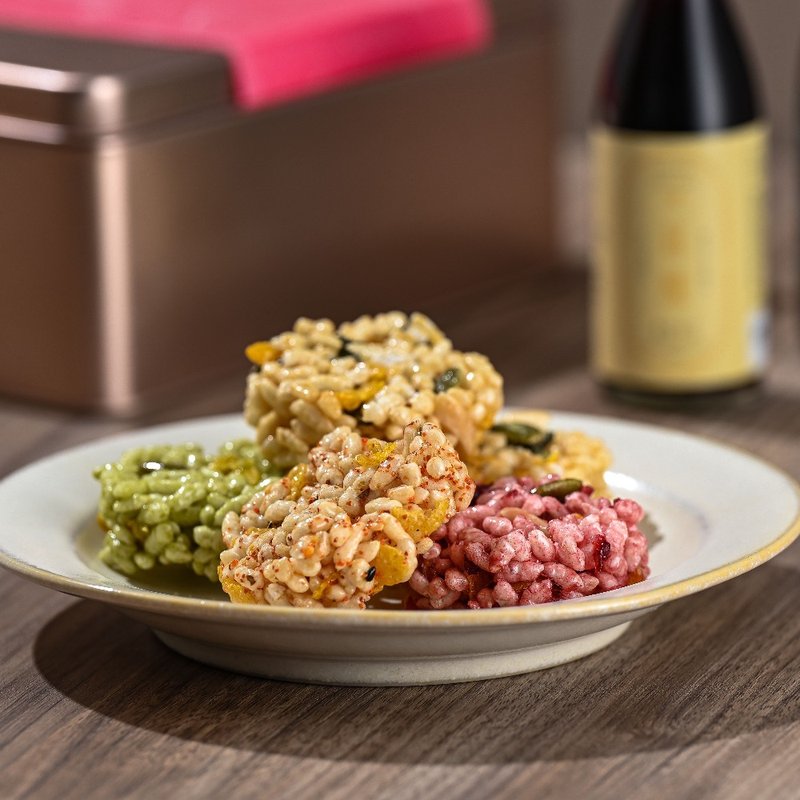 【雙 11 福袋組合】手作醬香米餅 40 入-混合口味 派對 彌月 - 零食/點心 - 新鮮食材 金色