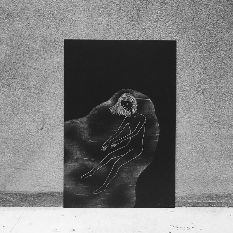 Darling black and white postcards