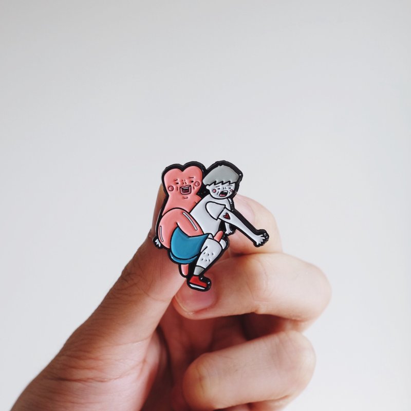 霹雳 hinged foot metal pin