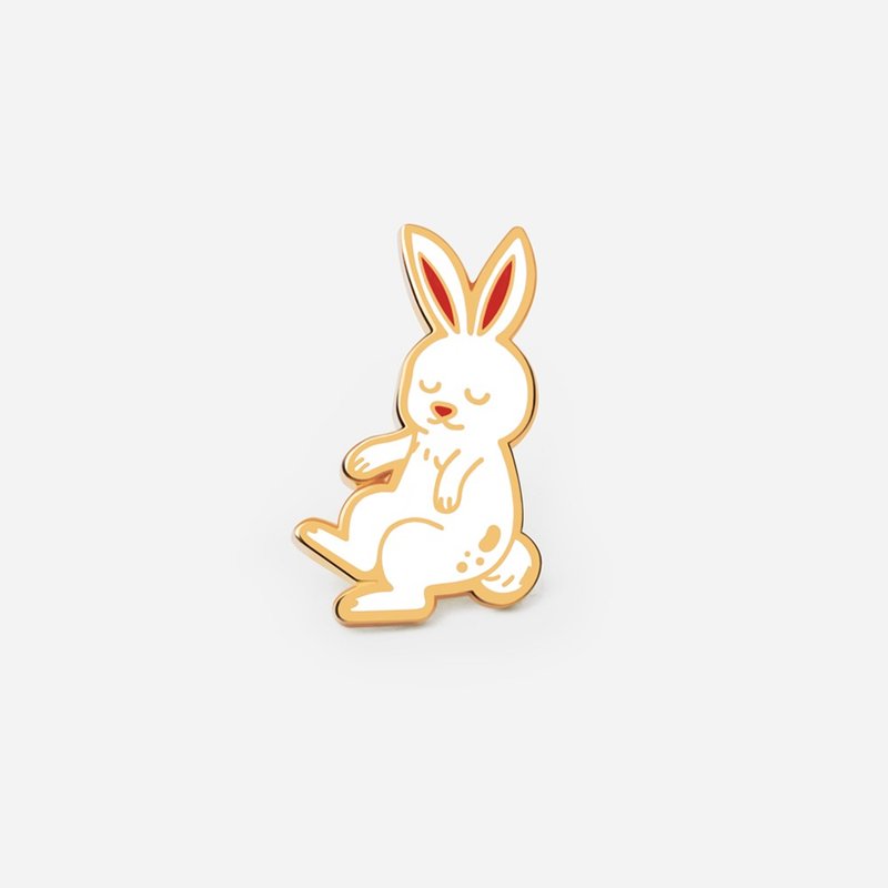 Floating Rabbit enamel pin