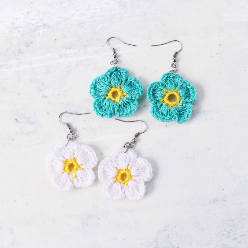 Handmade Earrings Flower Style - 2Color Set(2into) | pierced or clip-on earring