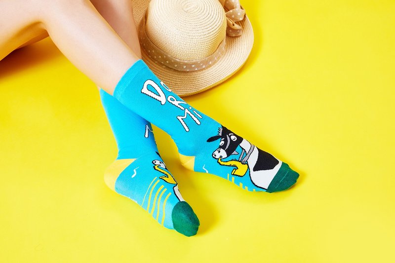 歡樂頌 - 長襪 - 襪子 - 環保材質 藍色