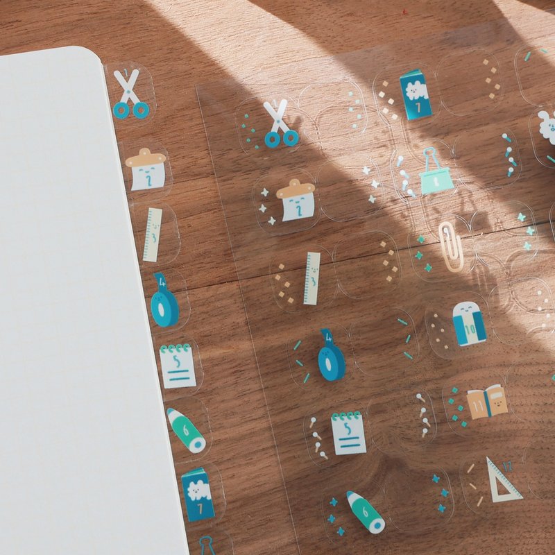 文具 / 透明月份索引貼紙 - 貼紙 - 紙 透明