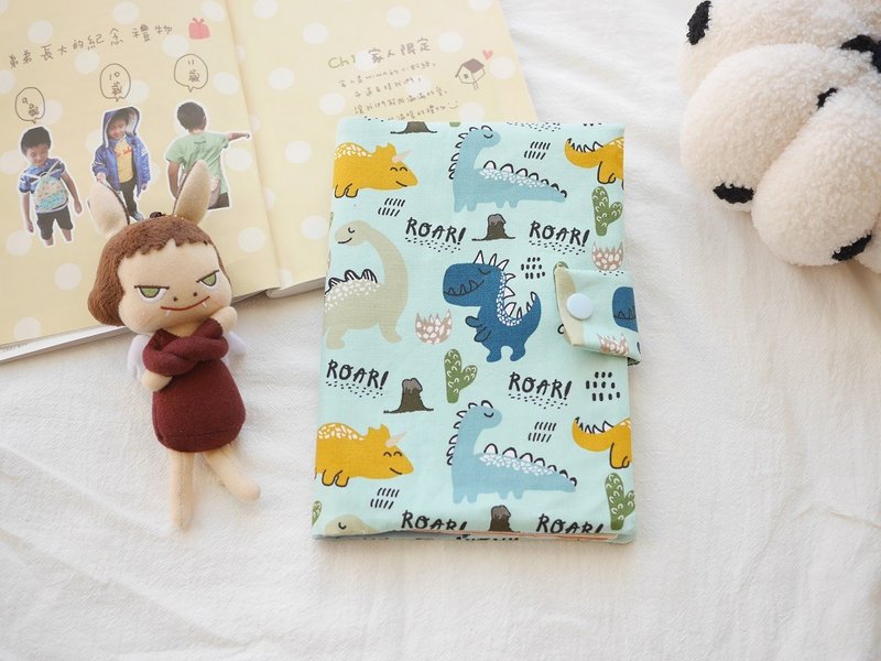 寶寶手冊套 媽媽手冊套 書套 可愛恐龍款 - 其他 - 棉.麻 綠色