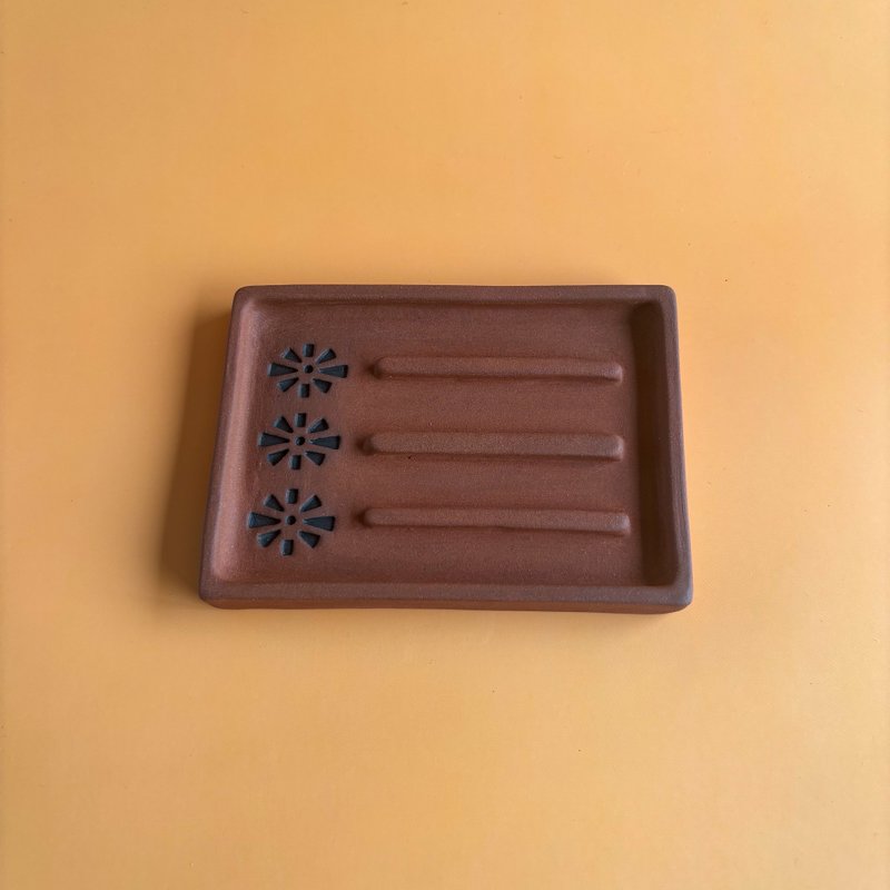 陶瓷肥皂盒 - 衛浴用品/浴室收納 - 陶 咖啡色