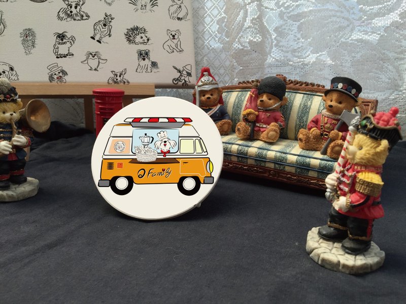 Q Family Original Ceramic Sucker Coaster - Marzis - Lunch Tea