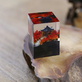 Autumn Pavilion / Micro Landscape / Good Luck / Decorative / Seal