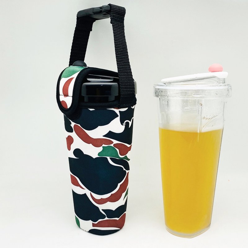 BLR 漂浮珍奶杯 Float 提袋 FT01 日系迷彩 - 飲料提袋/杯套 - 聚酯纖維 灰色