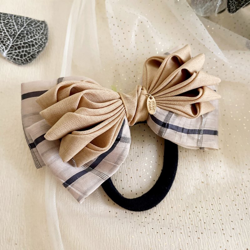 Plaid Fabric Hair Bow Banana Clip Jaw Claw Clip French Barrette