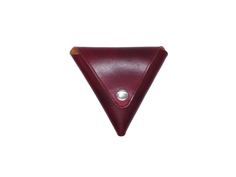 Triangle coin purse hand-dyed 2 openings quickly take change can be customized free print