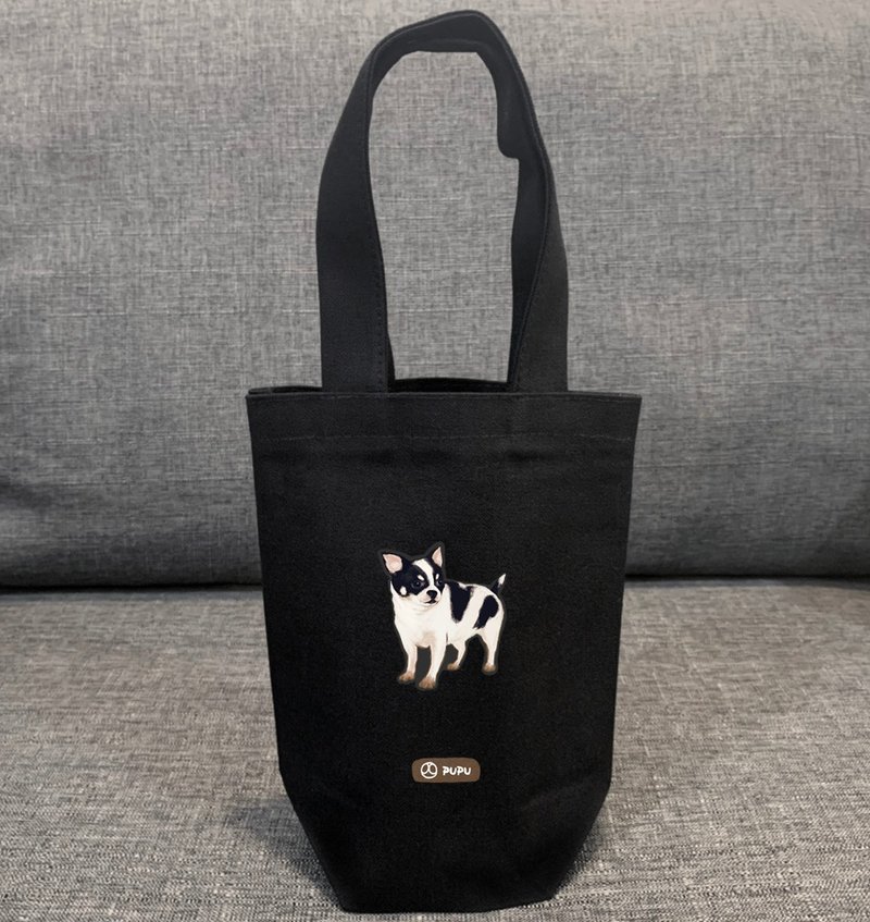 Black Series-Dairy Cow Chihuahua-Taiwan Cotton Linen-Wenchuang Shiba Inu-Bag-Environmental Beverage Bag-Fly Planet