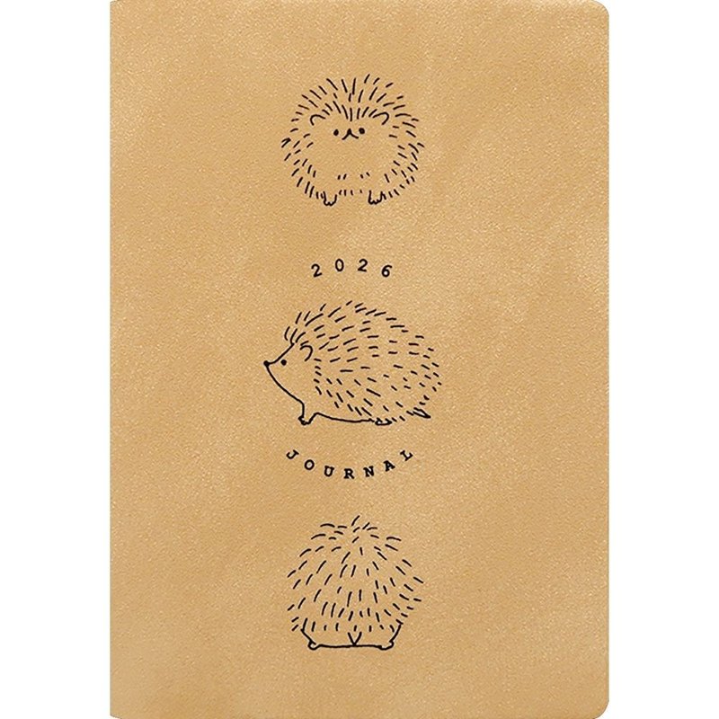 MATOKA ダイアリー 2026年版 1月始まり B6マンスリー フルカラー Round Hedgehog Beige - 筆記本/手帳 - 紙