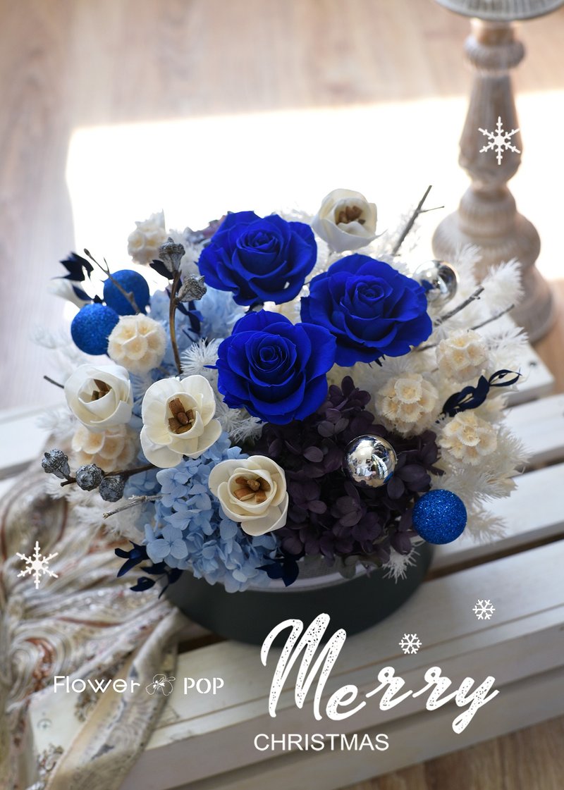White Christmas Immortal Flower Version Christmas Decoration Christmas Decoration Christmas Gift Valentine Gift Birthday Gift New Home Completion