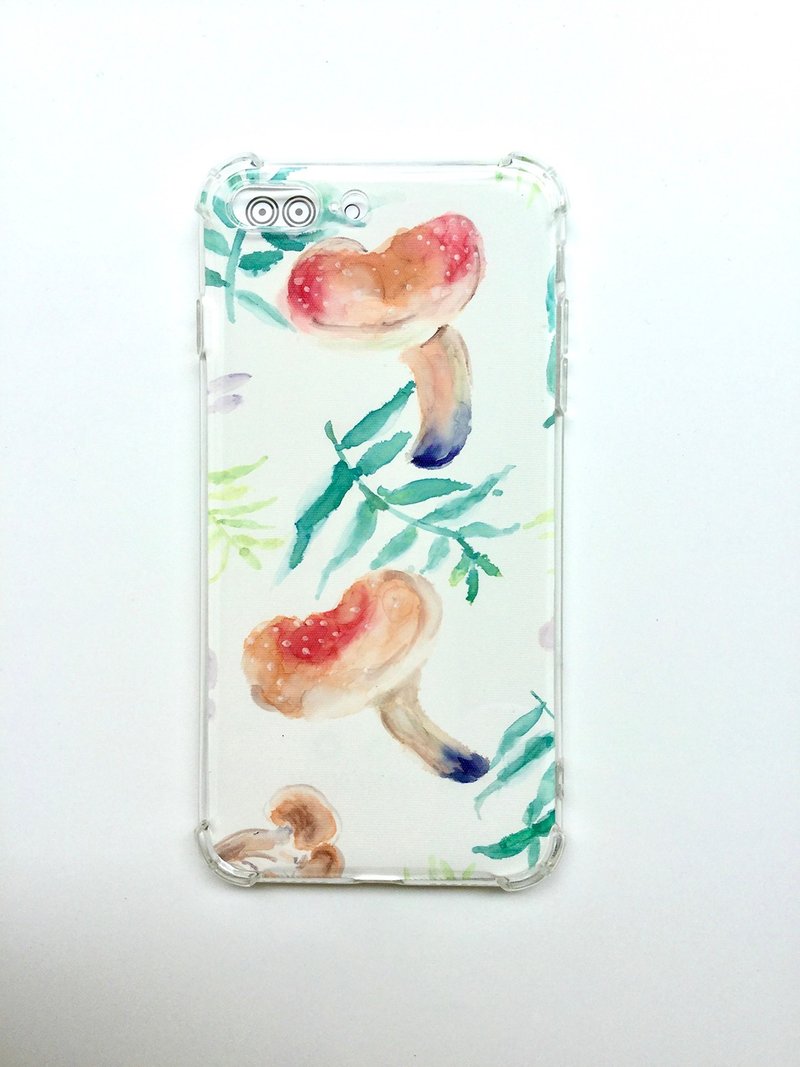 Cute little mushroom IPhone 7/8 Plus hand-painted back shell anti-fall / anti-scratch phone case