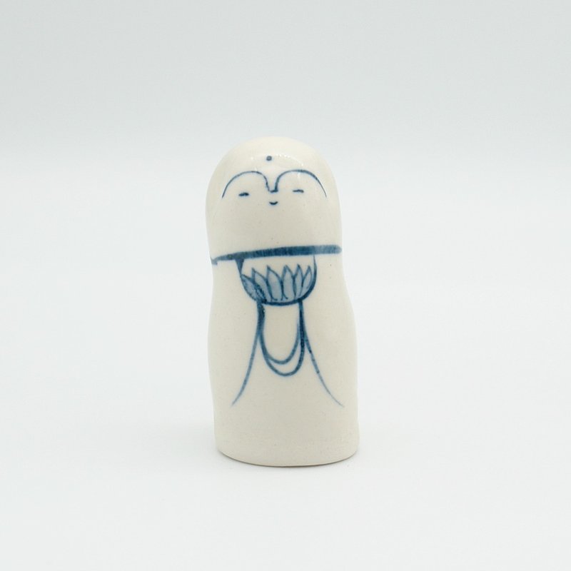 手作り陶人形 お地蔵さん - 擺飾/家飾品 - 瓷 白色