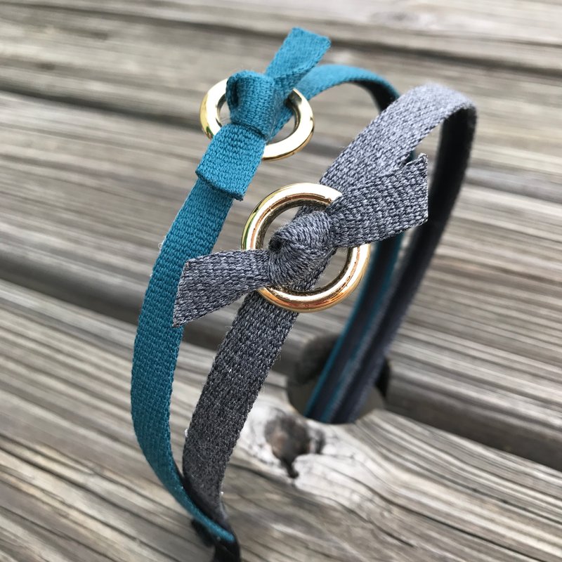 022,408 plain round gold box hair bands (gray)