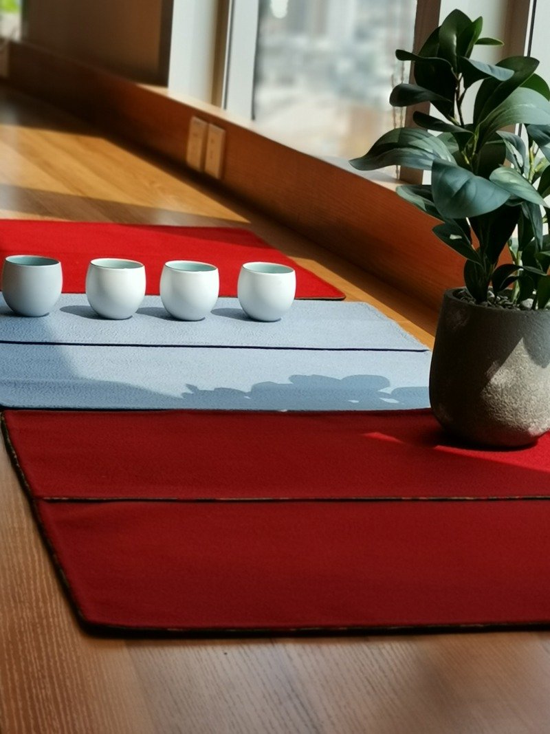 2019 new double-sided water ripple cashmere cushion table mat coaster elegant and comfortable