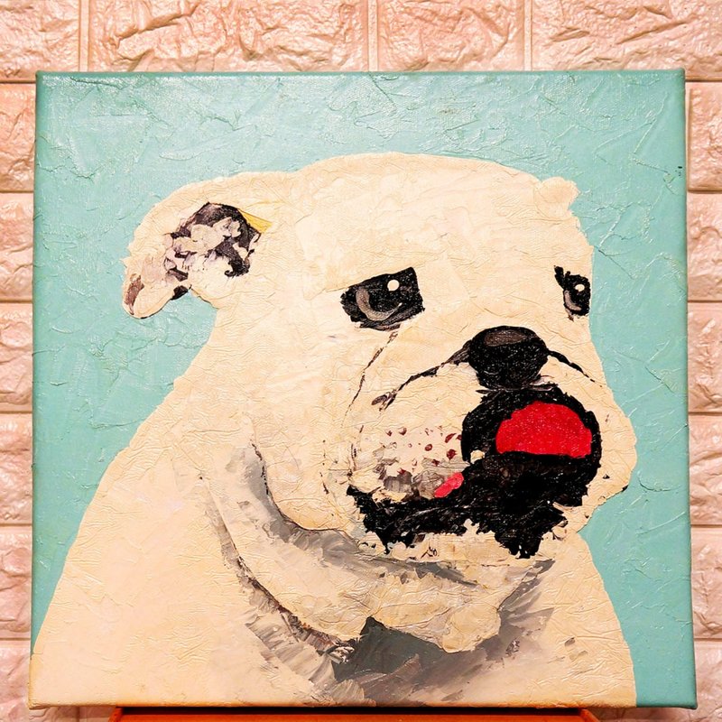 Custom pet portrait painting knife